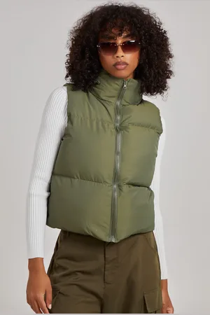 Pink Vanilla Hooded Padded Sleeveless Coat - L