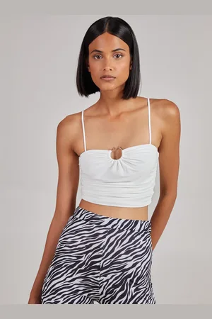 Pink Vanilla Gathered Ring Detail Slinky Cami Top - L
