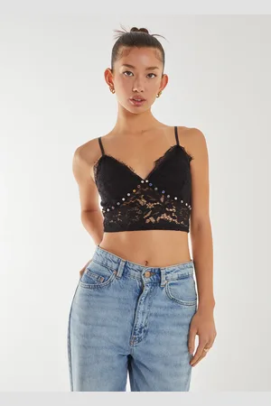 Pink Vanilla Lace Multi Coloured Embellished Bralette - M/L