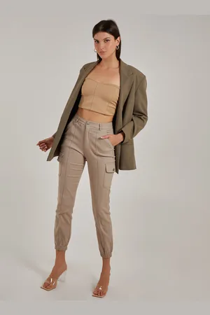 Pink Vanilla Utility Stretch Cargo Trousers - 16