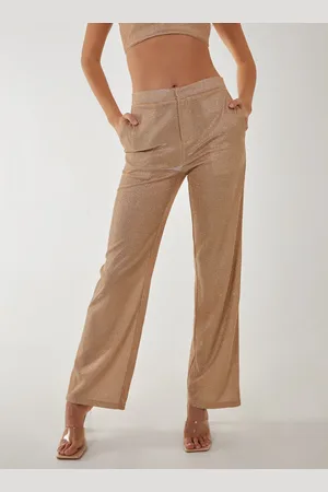 Pink Vanilla Metallic Straight Leg Trousers - 6