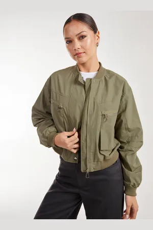 Pink Vanilla Double Pocket Classic Bomber Jacket - L