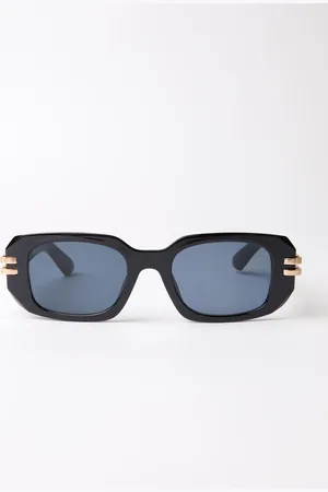 Pink Vanilla Rectangle Gold Detail Sunglasses - ONE