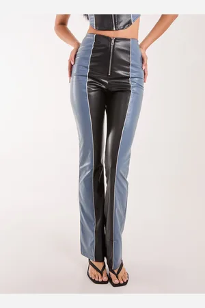 Pink Vanilla PU Flared Trousers - 6