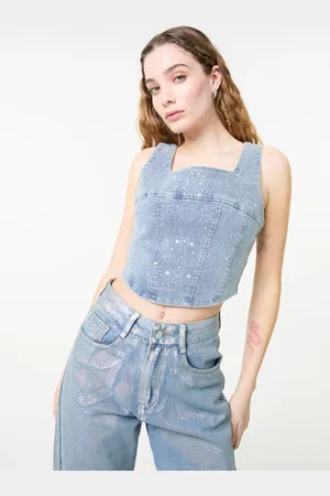 Pink Vanilla Diamante Corset Top - M/L