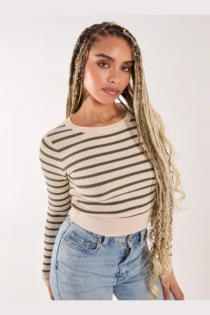 Pink Vanilla Striped Rib Knit Top - M/L