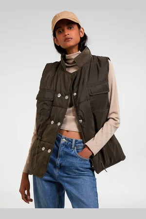 Pink Vanilla Quilted Short Gilet - S