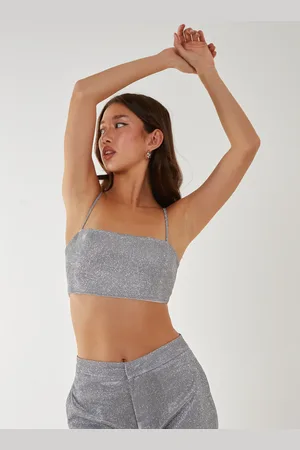 Pink Vanilla Metallic Crop Top - 10