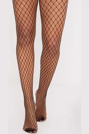 PRETTYLITTLETHING Kelsie Medium Net Fishnet Tights