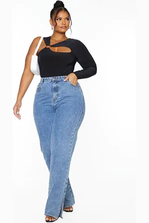 PRETTYLITTLETHING Plus Cut Out Ring Detail Long Sleeve Bodysuit