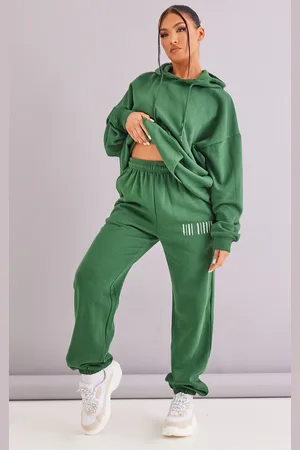 PRETTYLITTLETHING Slogan Printed Cuffed High Waist Joggers