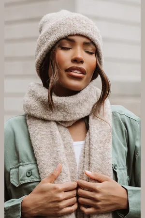PRETTYLITTLETHING Beige Soft Ribbed Knit Beanie
