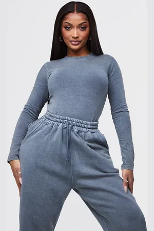 PRETTYLITTLETHING Shape Cotton Long Sleeve Crew Neck Bodysuit