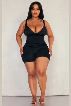 PRETTYLITTLETHING Plus Shapewear High Waist Open Bust Shorts