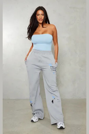PRETTYLITTLETHING Shape Printed Straight Leg Joggers
