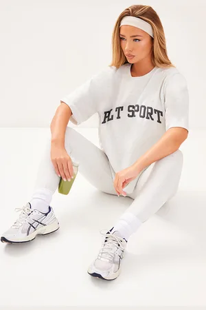 Plt Sport Cream Short Sleeve Melange T-Shirt
