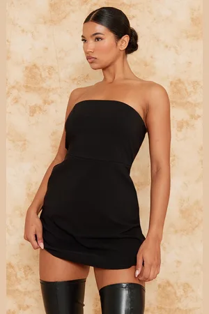 PRETTYLITTLETHING Stretch Woven Bandeau Shift Dress