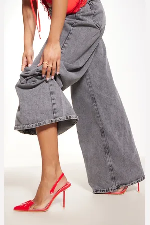 PRETTYLITTLETHING Point Capped Toe Sling Back Heeled Courts
