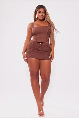 PRETTYLITTLETHING Shape Denim Corset