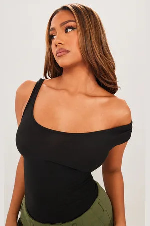 PRETTYLITTLETHING Soft Touch Ruched Side Bodysuit