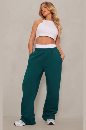 Prettylittlething Plus Navy High Waisted Sweatpants
