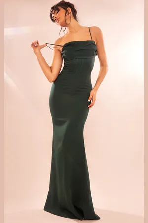 PRETTYLITTLETHING Corset Draped Strappy Bridesmaid Dress