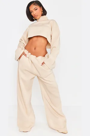 Prettylittlething Charcoal High Waisted Track Pants