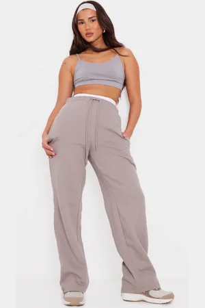 Prettylittlething Charcoal High Waisted Sweatpants