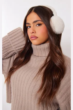 PRETTYLITTLETHING Cream Teddy Ear Muffs
