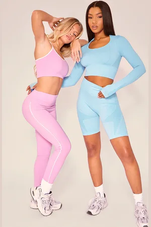 PRETTYLITTLETHING Candy Sculpt Contrast Detail High Waist Gym Leggings