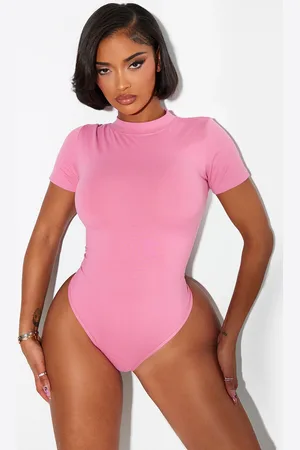 PRETTYLITTLETHING Shape Pink Sculpted Short Sleeve Bodysuit