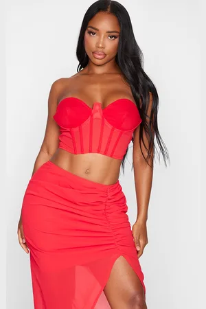 PRETTYLITTLETHING Shape Woven Bandeau Corset