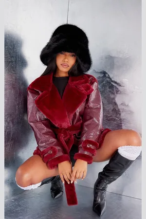 PRETTYLITTLETHING Faux Fur Fluffy Bucket Hat
