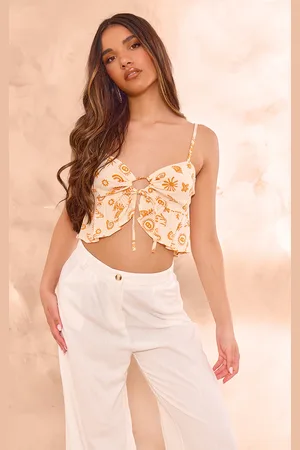 PRETTYLITTLETHING Printed Crop Top