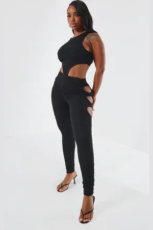 PRETTYLITTLETHING Shape Textured Cut Out Leggings