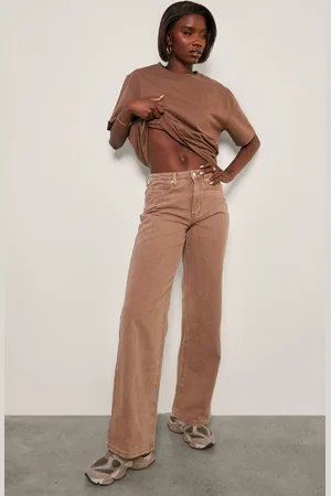PRETTYLITTLETHING Tall Washed Mid Rise Straight Leg Jeans