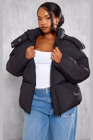 PRETTYLITTLETHING Plus Oversized Hooded Puffer Jacket
