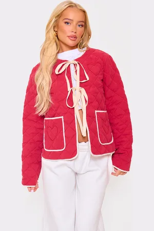 PRETTYLITTLETHING Quilted Stitch Detail Lightweight Jacket