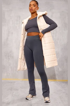 PRETTYLITTLETHING Stone Longline Puffer Gilet