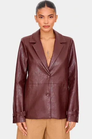 PRETTYLITTLETHING Faux Leather Blazer