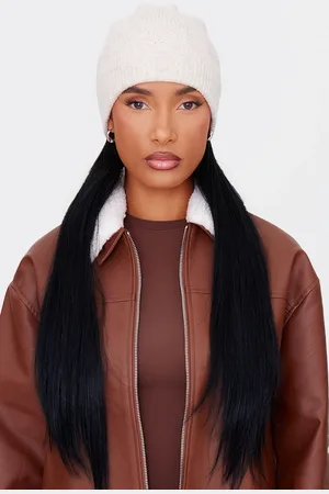PRETTYLITTLETHING Glitter Scallop Rib Beanie