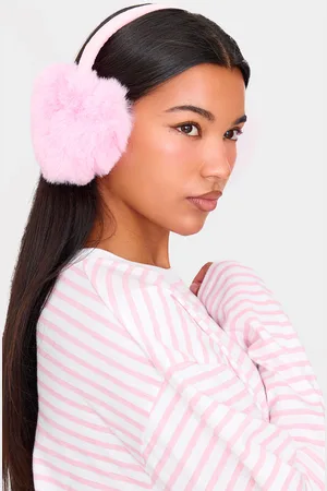 PRETTYLITTLETHING Faux Fur Heart Ear Muffs