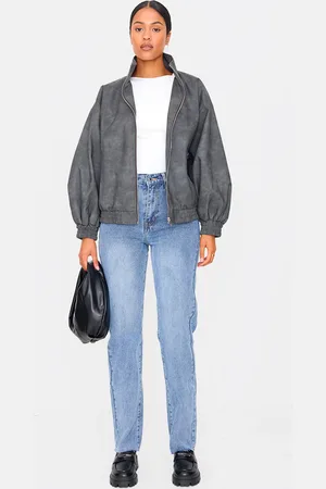 PRETTYLITTLETHING Tall High Waist Long Leg Straight Leg Jeans