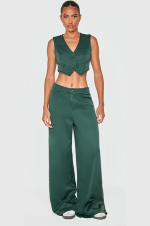 PRETTYLITTLETHING Woven Double Belt Loop Suit Trousers