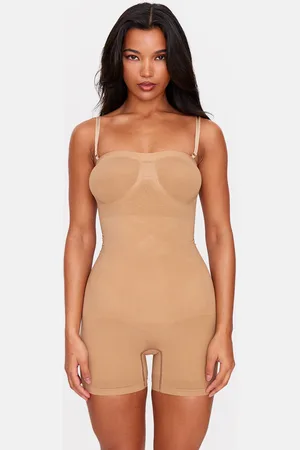 PRETTYLITTLETHING Nude Bandeau Removable Strap Shapewear Bodysuit