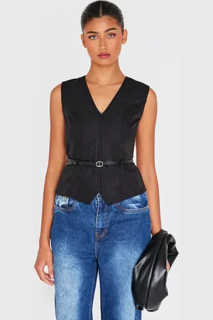 PRETTYLITTLETHING Thin Belt Waistcoat