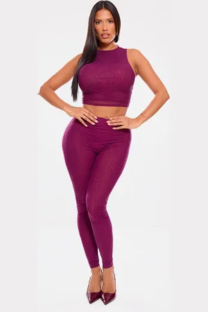 PRETTYLITTLETHING Shape Diamante Sculpt Leggings