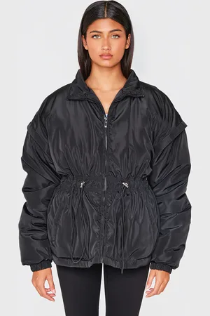 PRETTYLITTLETHING Cinched Waist Padded Jacket