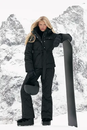 PRETTYLITTLETHING SKI Quilted Belted Puffer Coat