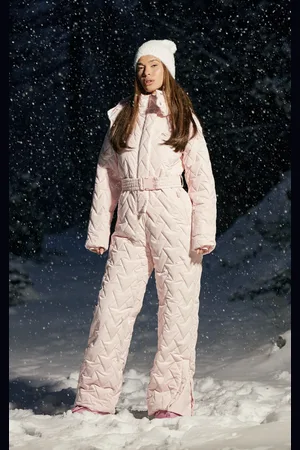 PRETTYLITTLETHING SKI Baby Chevron Quilted Belted Snow Suit